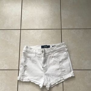 Hollister White Jean Shorts